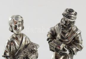 A Háromkirályok látogatása - ezüstözött szoborcsoport, 14x9x12 cm