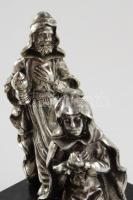 A Háromkirályok látogatása - ezüstözött szoborcsoport, 14x9x12 cm