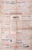 1941 Szombathely m. város polgármesteri hivatala által kiadott hirdetmény a vásárokkal kapcsolatban, sok reklámmal, restaurált, 69×49 cm