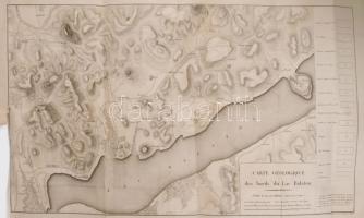 A Balaton rézmetszetes geológiai térképe 1813-ból. Az első önálló lap, amely a Balatont ábrázolja. M...