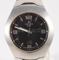 Junghans Mega karóra, rádióállításos, kvarc, fém szíjjal, d: 4 cm