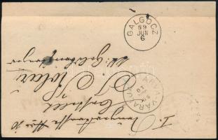 1889 10kr tértivevényen / on retour receipt "ÁRVA VÁRALJA"