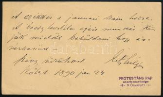 1890 Portómentes levelezőlap 2kr 11 1/2 fogazású bélyeggel, "KÖLESD" + "INDITÁS UTÁN&...