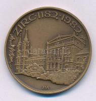 Fritz Mihály (1947-) 1982. "Zirc" kétoldalas bronz emlékérem (42,5mm) T:AU