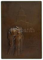 Franciaország 1898. "Sadi Carnot temetése" "XXIV JUIN MDCCC XCIV - DANS LE DEUIL DE LA PATRIE / I-ER JUILLET SADI CARNOT PRESIDENT DE LA REPUBLIQUE FRANCAISE" kétoldalas, vert, peremen jelzett bronz plakett. Szign.: Oscar Roty (80x57mm) T:XF France 1898. "Funeral of President Sadi Carnot" "XXIV JUIN MDCCC XCIV - DANS LE DEUIL DE LA PATRIE / I-ER JUILLET SADI CARNOT PRESIDENT DE LA REPUBLIQUE FRANCAISE" double-sided, struck, hallmarked bronze plaque Sign.: Oscar Roty (80x57mm) C:XF