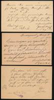 1877-1902 3 db díjjegyes levelezőlap / 3 PS-cards