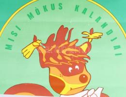 cca 1984 Misi Mókus kalandjai mozi plakát, feltekerve, apró gyűrődésekkel, 42,5x29 cm