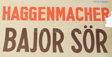 Pólya Tibor (1886-1937): Haggenmacher bajor sör, reklámplakát, litográfia, papír, jelzett a plakáton...