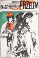 Gunda Antal (1929-): Érzelem, 1966. Rendező: Luchino Visconti. Filmplakát, ofszet, papír. Offset Nyomda. Feltekerve. Lapszéli apró gyűrődésekkel. 57x39 cm