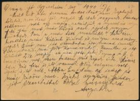 1940 10f díjjegyes, díjkiegészített levelezőlap Palesztínába küldve, ott cenzúrázva / PS-cover with ...