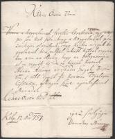 1757 Domokos Márton debreceni főbíró, irodalmár levele
