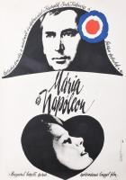 Gunda Antal (1929-): Mária és Napóleon. Filmplakát, papír, Egyetemi Nyomda mélynyomása, feltekerve, apró lapszéli gyűrődésekkel, 56,5x41,5 cm