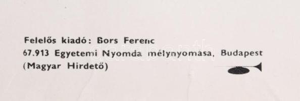 Gunda Antal (1929-): Mária és Napóleon. Filmplakát, papír, Egyetemi Nyomda mélynyomása, feltekerve, ...
