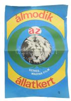 1984 Álmodik az Állatkert, filmplakát, papír, hajtásnyomokkal, lapszéli apró szakadásokkal, 56x38,5 cm