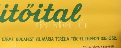 1947 Bambi üdítőital. Reklámplakát. Gyártja: Hazai Szikvíz és Üdítő Italok Üzeme Budapest VIII. Mári...