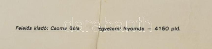 1982 Szökés a halál elől, filmplakát, papír, Egyetemi Nyomda, kisebb sérülésekkel, hajtásnyomok ment...