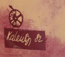 1982 Katonadolog, filmplakát, papír, Egyetemi Nyomda, hajtásnyomokkal, egészen apró lapszéli szakadá...