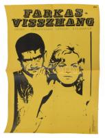 1968 Farkasvisszhang, filmplakát, ofszet, papír, Egyetemi Nyomda mélynyomása, hajtásnyomokkal, lapszéli apró szakadásokkal, 56,5x411 cm