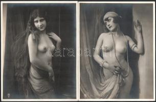 cca 1920 Akt fotók, PC Paris, 4 db, 23×17 cm