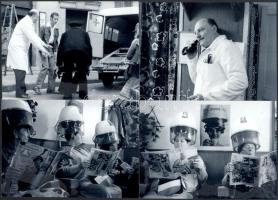 cca 1970 Fodrászszalon belseje és külső portál, 7 db későbbi előhívás, közte egy sérült, 13×18 cm