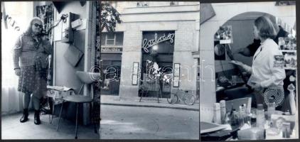 cca 1970 Fodrászszalon belseje és külső portál, 7 db későbbi előhívás, közte egy sérült, 13×18 cm