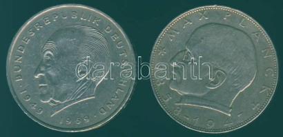 NSZK 1957 2DM "Max Planck" + 1975J 2DM T:2