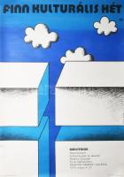 Szilvásy Nándor (1927-2011): Finn kulturális hét, Magyar Nemzeti Galéria, plakát, papír, jelzett a plakáton, feltekerve, lapszéli szakadással, 82x57 cm