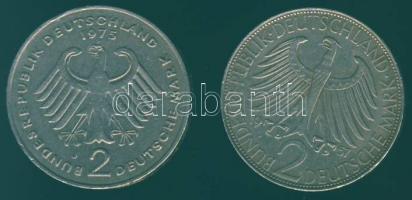 NSZK 1957 2DM "Max Planck" + 1975J 2DM T:2