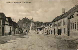 Kőhalom, Reps, Rupea, Cohalm; látkép, vár. Johanna Gunesch kiadása / street view, castle (Rb)