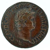 Római Birodalom 064 / Nero / Róma / As bronz (7,37g) T:XF / Roman Empire 64 / Nero / Rome / As bronze "NERO CLAVD CAESAR AVG GER P M TR P IMP P P / GENIO AVGVSTI - S-C" Genius standing left, holding patera and cornucopiae, sacrificing over lighted altar to left (7,37g) C:XF RIC I 214