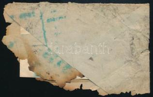 1941 Megégett, sérült küldemény: 1941. január 15-én Budapesten Kézdivásárhelyre feladott küldemény, ...