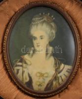 Mme. Lambert de Morigney portré, keretben, teljes d: 15 cm