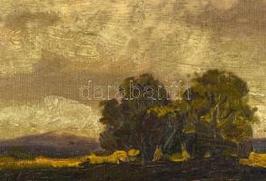 Mányai József (1875-?): Táj tehenekkel. Olaj, vászon. Jelzett. Javított, kissé sérült, 40×60 cm