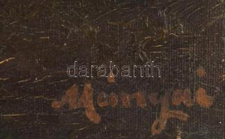 Mányai József (1875-?): Táj tehenekkel. Olaj, vászon. Jelzett. Javított, kissé sérült, 40×60 cm