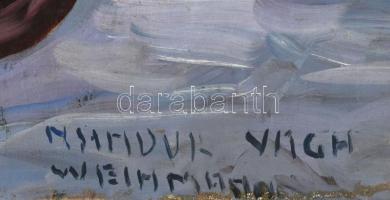 Vágh-Weinmann (Mihály vagy Nándor?): Rózsás csendélet. Olaj, vászon. Jelzett. 60×50,5 cm