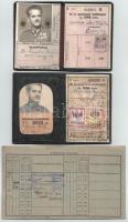 1936-1948 MÁV fényképes vasúti igazolvány, 2 db, és közmunka igazolvány