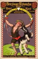 Wroclaw, Breslau; Festwoche. Verlag des Vereins zur Hebung des Fremdenverkehrs E.V. Lith. Anst. Klein &amp; Volbert / festival advertising s: Pfeiffer-Kohrt (EK)