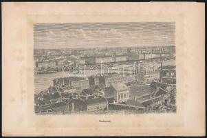 Morelli Gusztáv (1848-1909): Budapest. Rotációs fametszet, papír, jelzett a metszeten, 13×17,5 cm