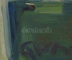 Olvashatatlan jelzéssel: Csendélet. Olaj, farost. Dekoratív, kissé sérült fakeretben. 80x60 cm