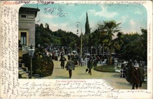 Abbazia, Opatija; Vor dem Café Quarnero. G. Rüger &amp; Co. / café terrace (EK)