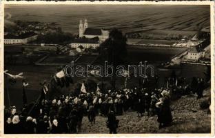 1934 Csíkszereda, Miercurea Ciuc; látkép, ünnepség, búcsú. Andory Aladics Zoltán felvétele / general view, ceremony. photo
