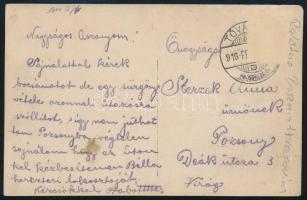 1916 Rakitno (Bosznia), "Ady-villa" a fronton, megírt fotólap, viseltes állapotban, 14x9 c...