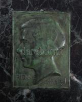 Liszkay Kováts Zoltán (1898-1967): Michel és Irénke portréja fali plakett pár. 1929, Párizs, patináz...