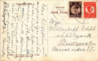 Tomest, Tamásd, Tomesti; látkép, gyár / view, factory (kis szakadás / small tear)