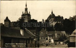 Segesvár, Schässburg, Sighisoara; Vederea Cetatii. G. Hedu / Burgansicht / látkép, vár / view, street. photo