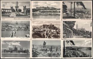 1938 Felvidék, "Visszatért" bélyegzések képeslapokon, 9 db: Kassa, Losonc, Komárom, Rimasz...