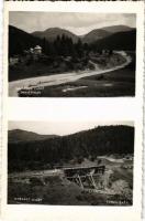 1942 Kovászna, Covasna; Tündérvölgy, Horgász hídja. Hadnagy Bazár / valley, bridge. Turul photo
