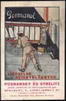 cca 1930 Permanol vízhatlan szigetelőanyag, Posnansky és Strelitz Bp. V. prospektus