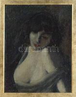 Bálint Rezső (1885-1945): Merengő. Olaj, vászon, jelezve balra fent, fakeretben, 52,5×40 cm