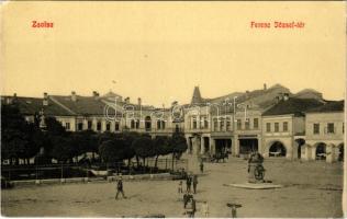 Zsolna, Sillein, Zilina; Ferenc József tér, üzletek. 9. (W.L. ?) / square, shops (EK)